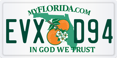 FL license plate EVXD94