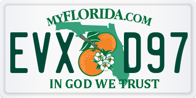 FL license plate EVXD97