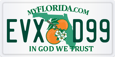 FL license plate EVXD99