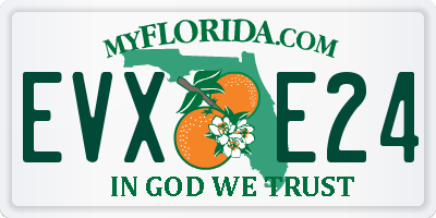 FL license plate EVXE24