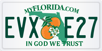 FL license plate EVXE27