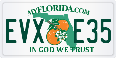 FL license plate EVXE35