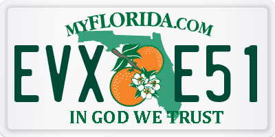 FL license plate EVXE51