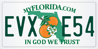 FL license plate EVXE54
