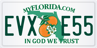 FL license plate EVXE55