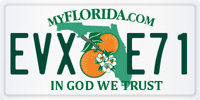 FL license plate EVXE71