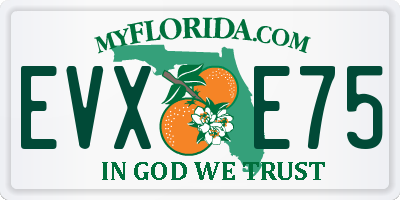FL license plate EVXE75