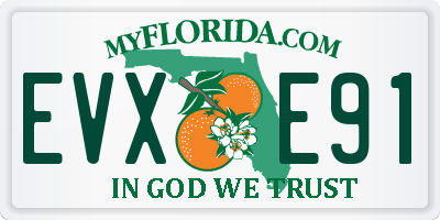 FL license plate EVXE91
