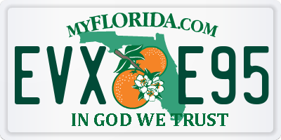 FL license plate EVXE95