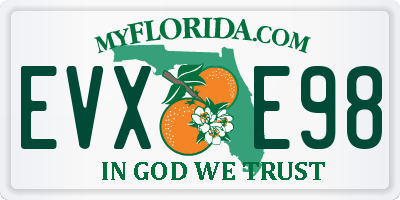 FL license plate EVXE98