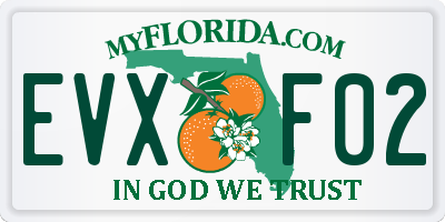 FL license plate EVXF02
