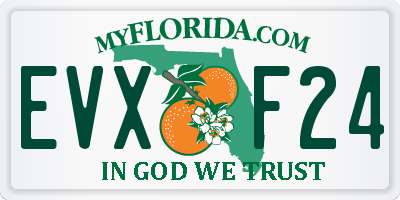 FL license plate EVXF24