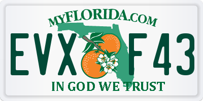 FL license plate EVXF43