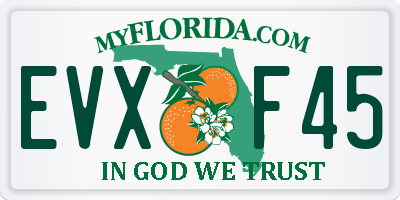 FL license plate EVXF45