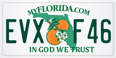FL license plate EVXF46
