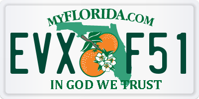 FL license plate EVXF51