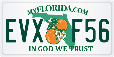 FL license plate EVXF56