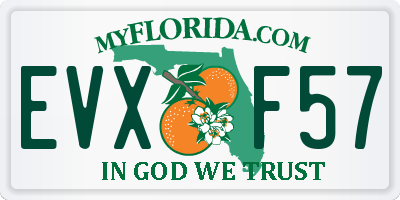 FL license plate EVXF57