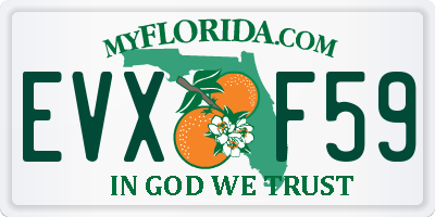 FL license plate EVXF59