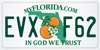 FL license plate EVXF62