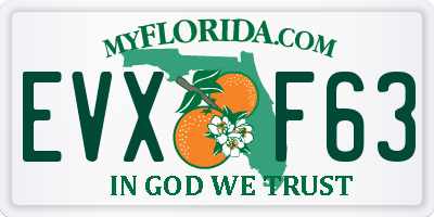 FL license plate EVXF63