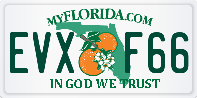 FL license plate EVXF66