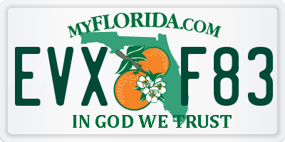 FL license plate EVXF83