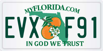 FL license plate EVXF91