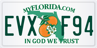 FL license plate EVXF94