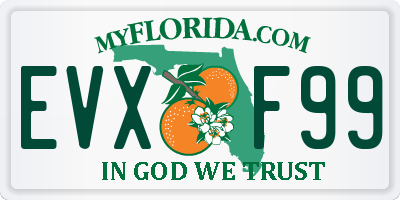 FL license plate EVXF99