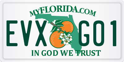 FL license plate EVXG01