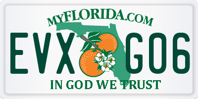 FL license plate EVXG06