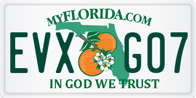 FL license plate EVXG07
