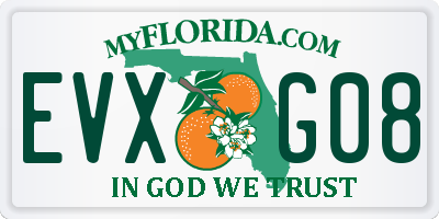FL license plate EVXG08
