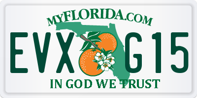 FL license plate EVXG15