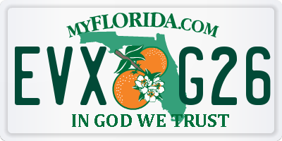 FL license plate EVXG26
