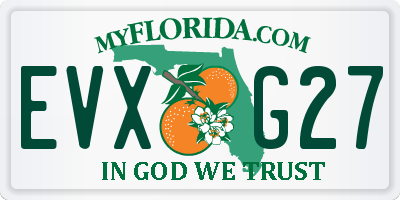 FL license plate EVXG27