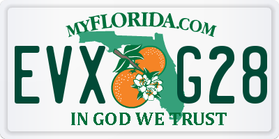 FL license plate EVXG28