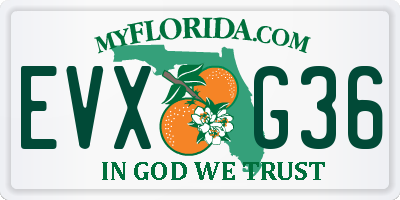 FL license plate EVXG36