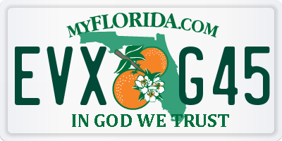 FL license plate EVXG45