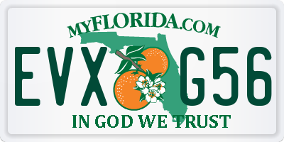 FL license plate EVXG56