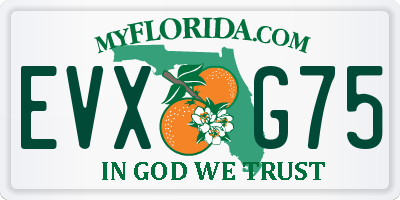 FL license plate EVXG75