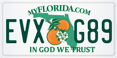 FL license plate EVXG89