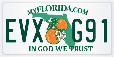FL license plate EVXG91
