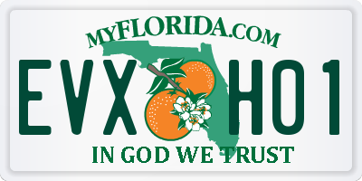 FL license plate EVXH01