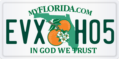 FL license plate EVXH05