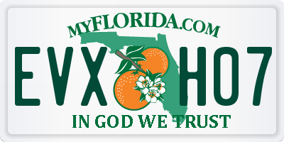 FL license plate EVXH07