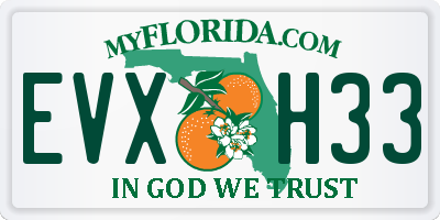 FL license plate EVXH33
