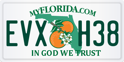 FL license plate EVXH38