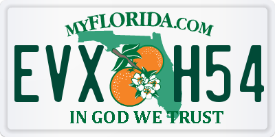 FL license plate EVXH54